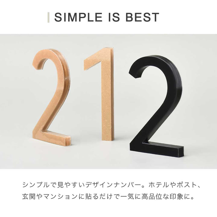 インテリア雑貨 その他 | ゴシック数字の部屋番号プレート ーVer2ー （選べる3カラー）