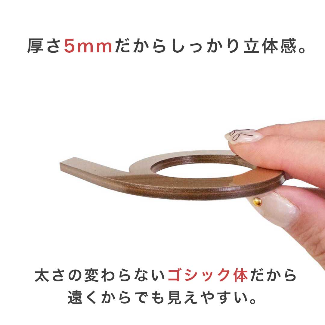 インテリア雑貨 その他 | ゴシック数字の部屋番号プレート ーVer2ー （選べる3カラー）