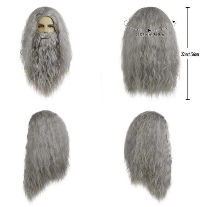 コスプレ小物 | ドワーフ風メンズウィッグ コスプレ用ふさふさヒゲ一体型