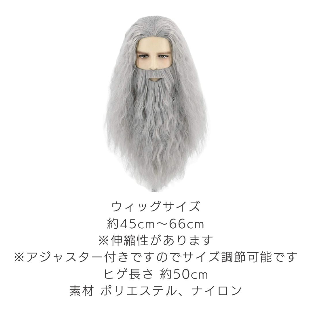 コスプレ小物 | ドワーフ風メンズウィッグ コスプレ用ふさふさヒゲ一体型
