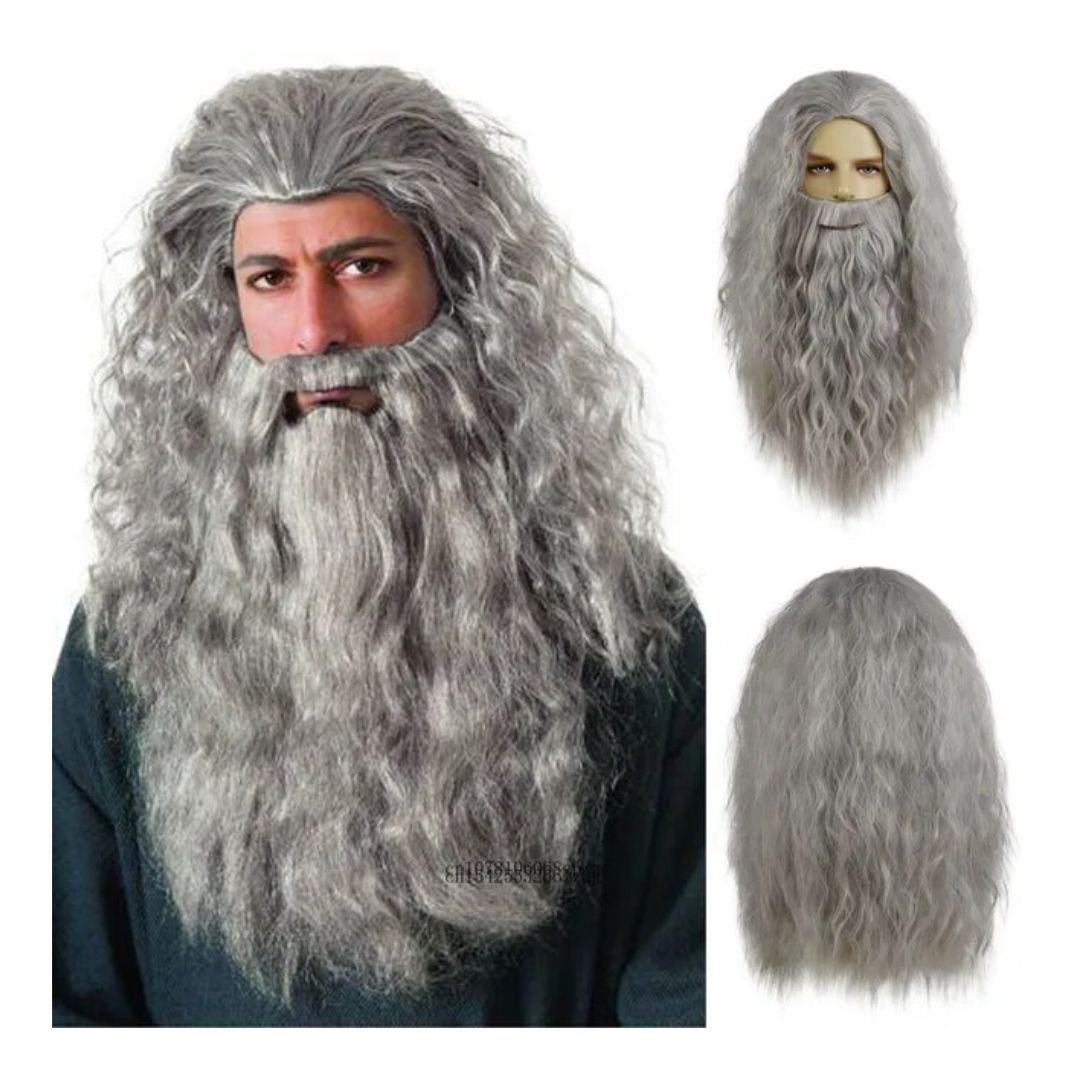 コスプレ小物 | ドワーフ風メンズウィッグ コスプレ用ふさふさヒゲ一体型
