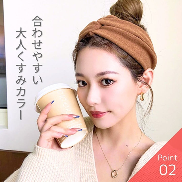 小物 その他 | 幅広ヘアターバン 前クロスデザイン 吸汗速乾 - 男女兼用