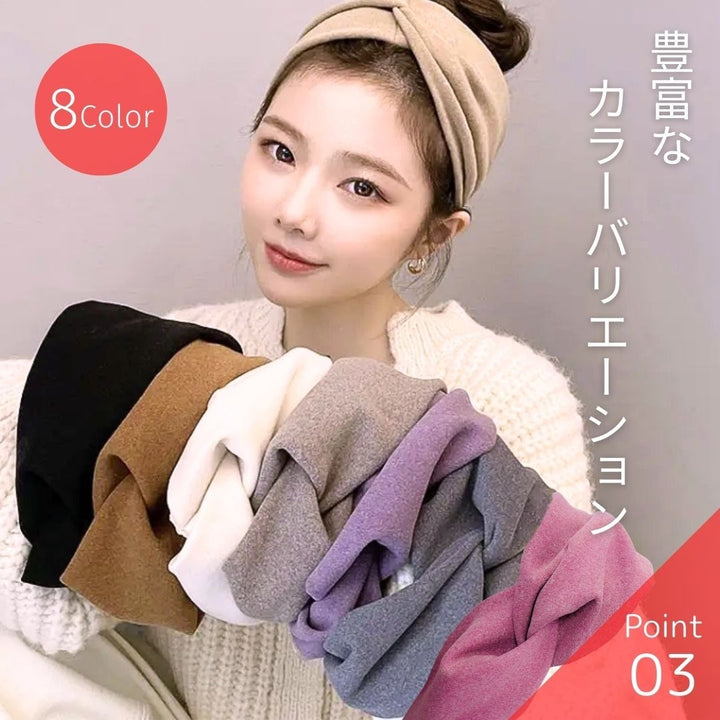 小物 その他 | 幅広ヘアターバン 前クロスデザイン 吸汗速乾 - 男女兼用