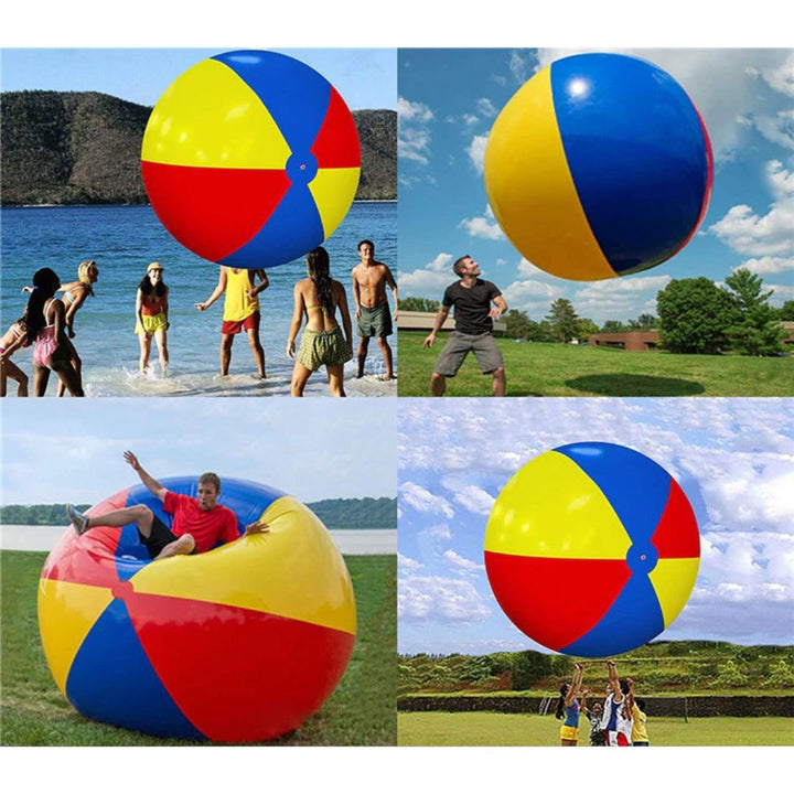 アウトドアグッズ | 巨大ビーチボール200cm - 海・プール用カラフルおもちゃ
