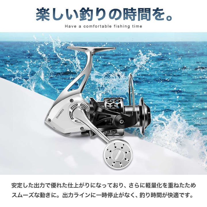 釣り 道具 | DHK 3000 ブラックハニーフルメタル スピニングリール 8kg耐荷重