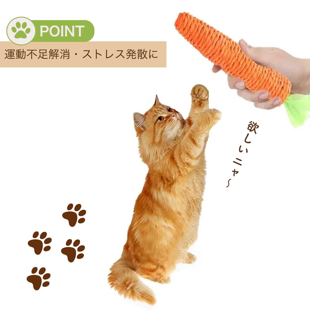 ペットグッズ | にんじん型猫の爪とぎおもちゃ2個セット
