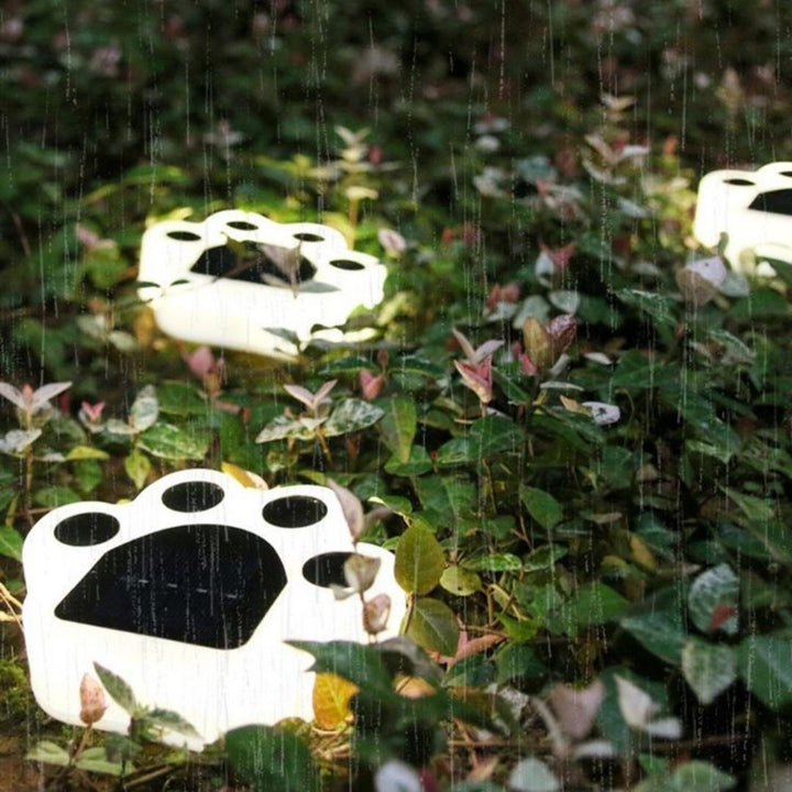 インテリア照明 | ソーラー肉球ガーデンライト4個セット IP65防水 LED