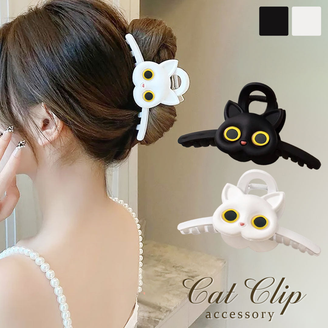 小物 その他 | 白猫・黒猫ヘアクリップ 髪留めアクセサリー