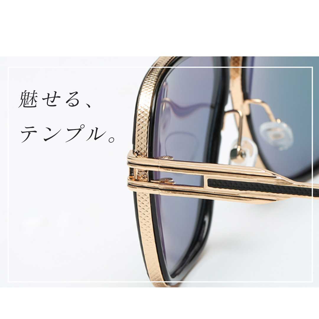 サングラス | レトロ大きめサングラス UVカット 男女兼用