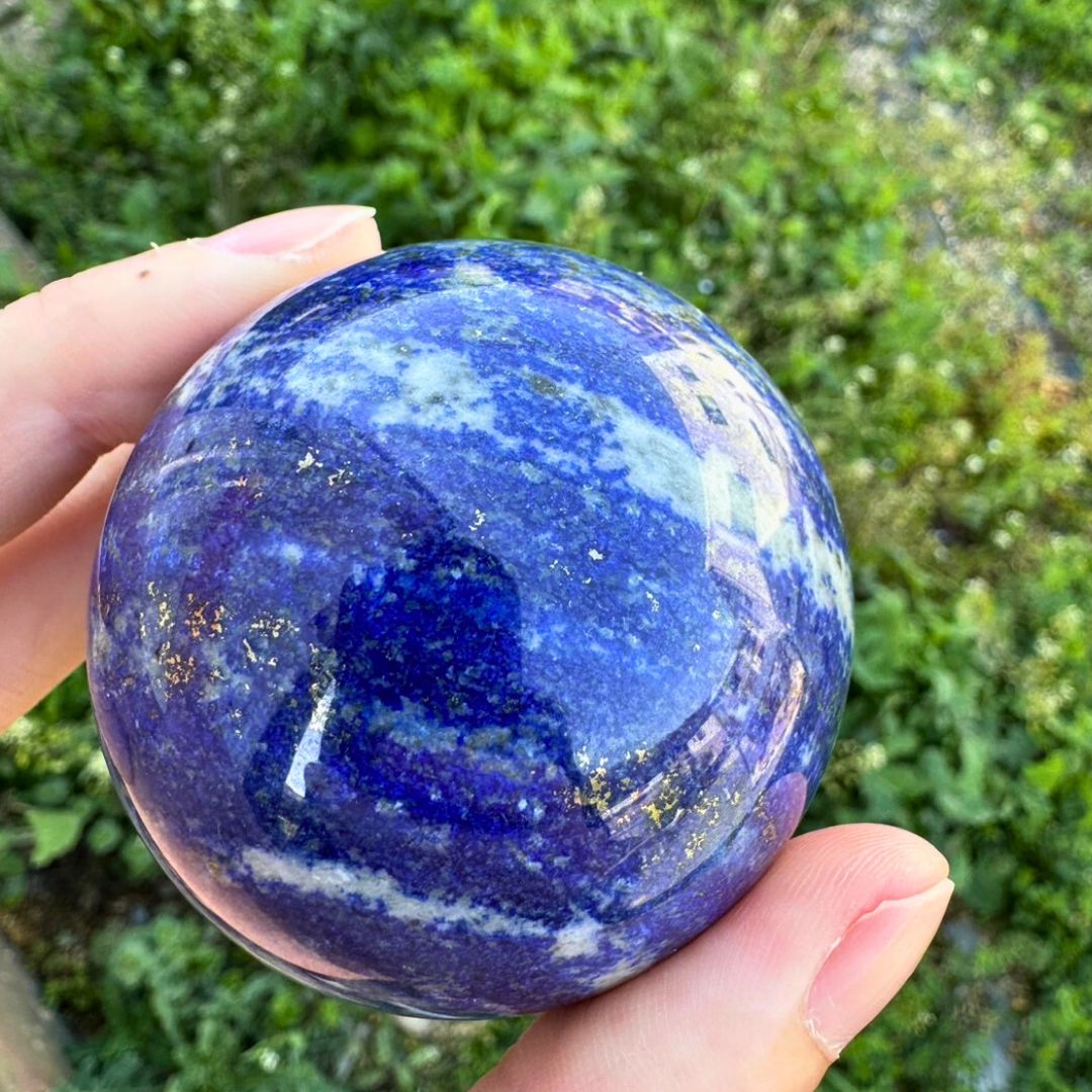 風水 インテリア | ラピスラズリ 天然水晶 球体 6cm パワーストーンお守り