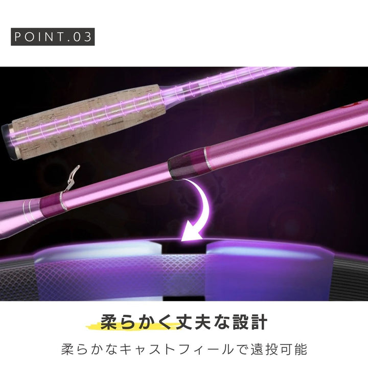 釣り 道具 | 朱雀 SUZAKU トラベルロッド 2.1m スピニング・ベイト兼用
