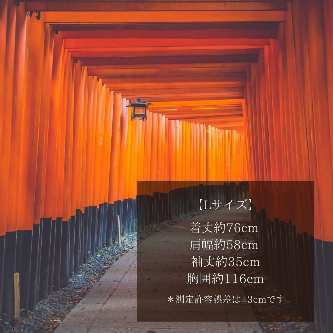はっぴ 和服 | 陰陽狼デザイン法被・はんてん Lサイズ 和柄お祭り衣装