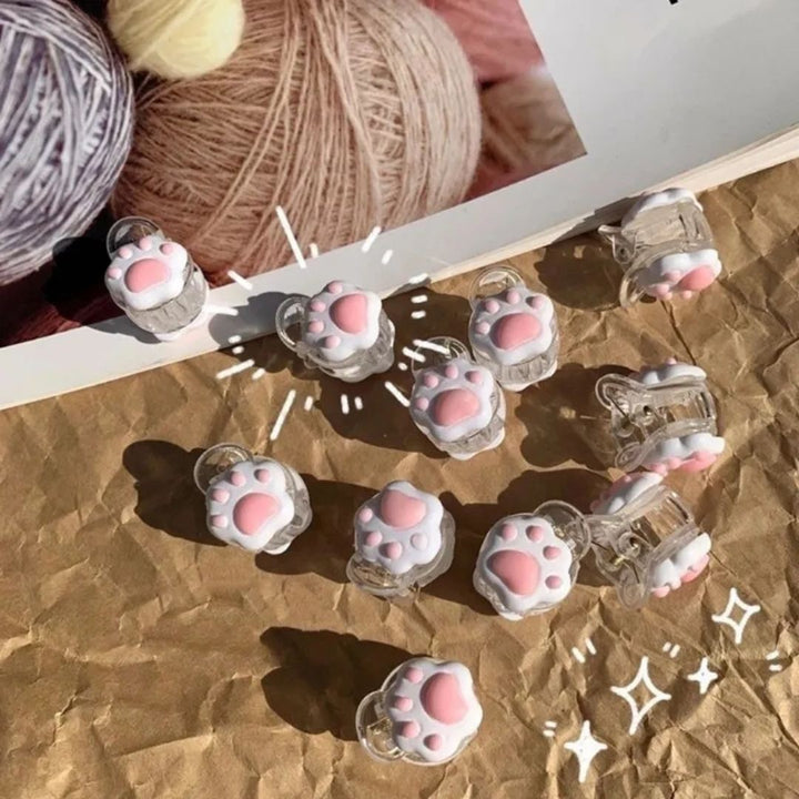 ヘアアクセサリー | 肉球ヘアクリップ 6個セット - シンプルな髪留め