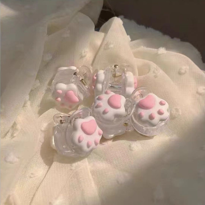 ヘアアクセサリー | 肉球デザイン ヘアクリップ 3個セット - シンプル＆ナチュラル