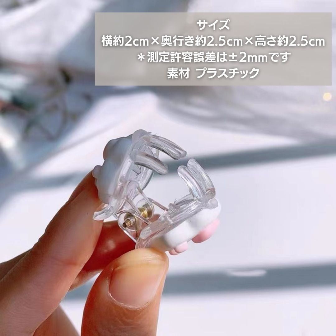 ヘアアクセサリー | 肉球デザイン ヘアクリップ 3個セット - シンプル＆ナチュラル