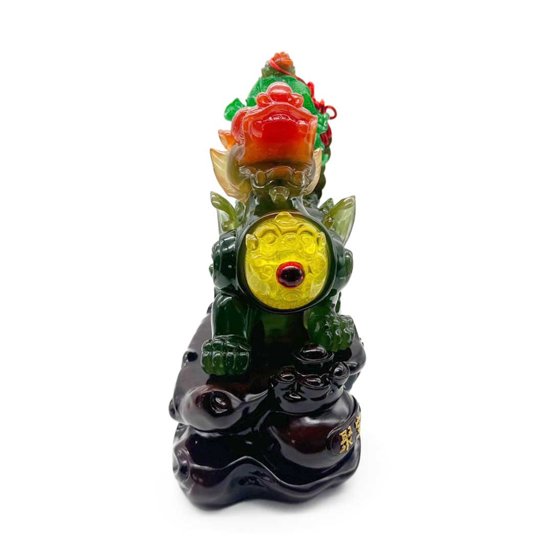風水 インテリア | 招財龍と翡翠白菜の開運置物