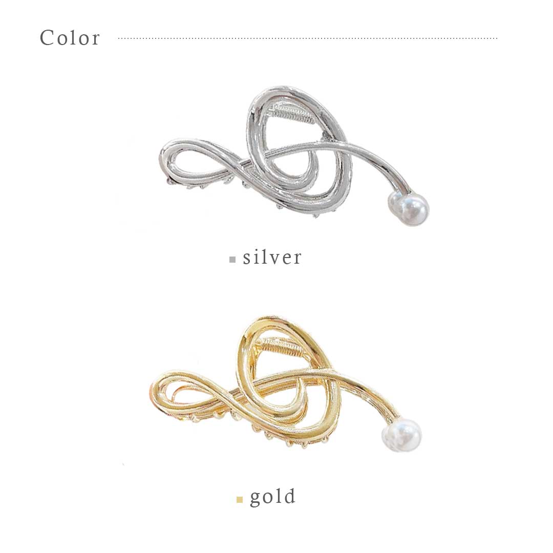 小物 その他 | 音符デザインヘアクリップ ゴールド/シルバー シンプルエスニック