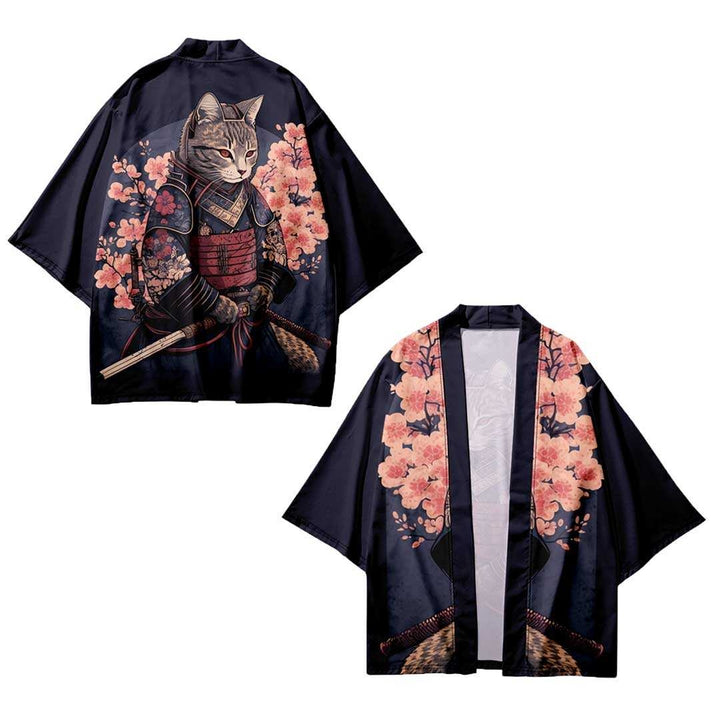 はっぴ 和服 | 夏祭り和柄ハッピ - 武士猫デザインのお洒落な半纏