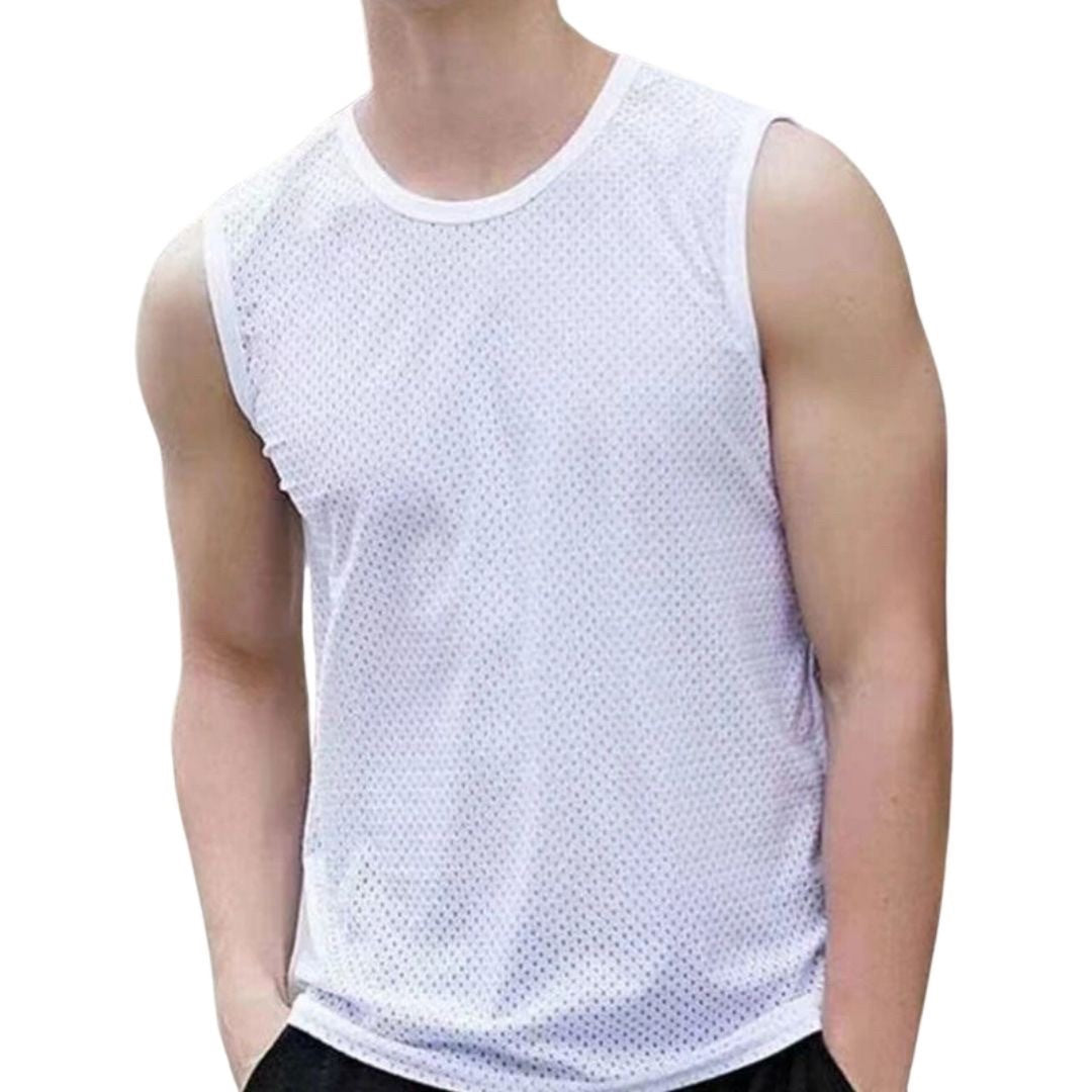 Tシャツ ニット | メンズ 速乾 メッシュ タンクトップ 3枚セット - ランニング＆トレーニング用