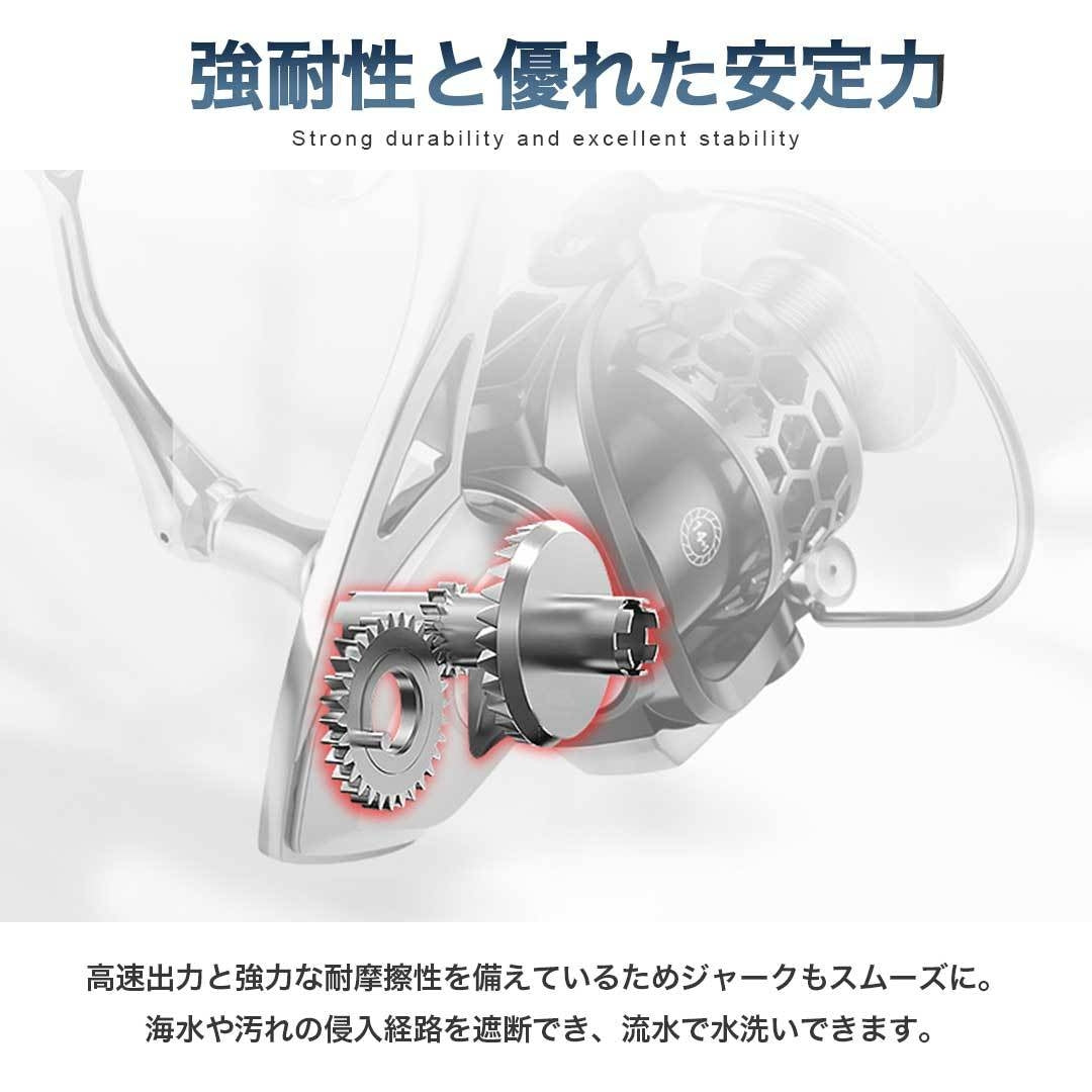 釣り 道具 | DHK 3000 ブラックハニーフルメタル スピニングリール 8kg耐荷重