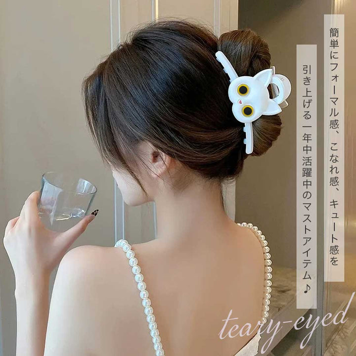 小物 その他 | 白猫・黒猫ヘアクリップ 髪留めアクセサリー