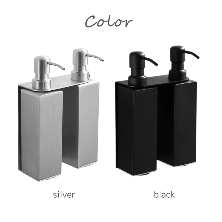 インテリア雑貨 その他 | 壁掛けシャンプーディスペンサー2本セット ステンレス製