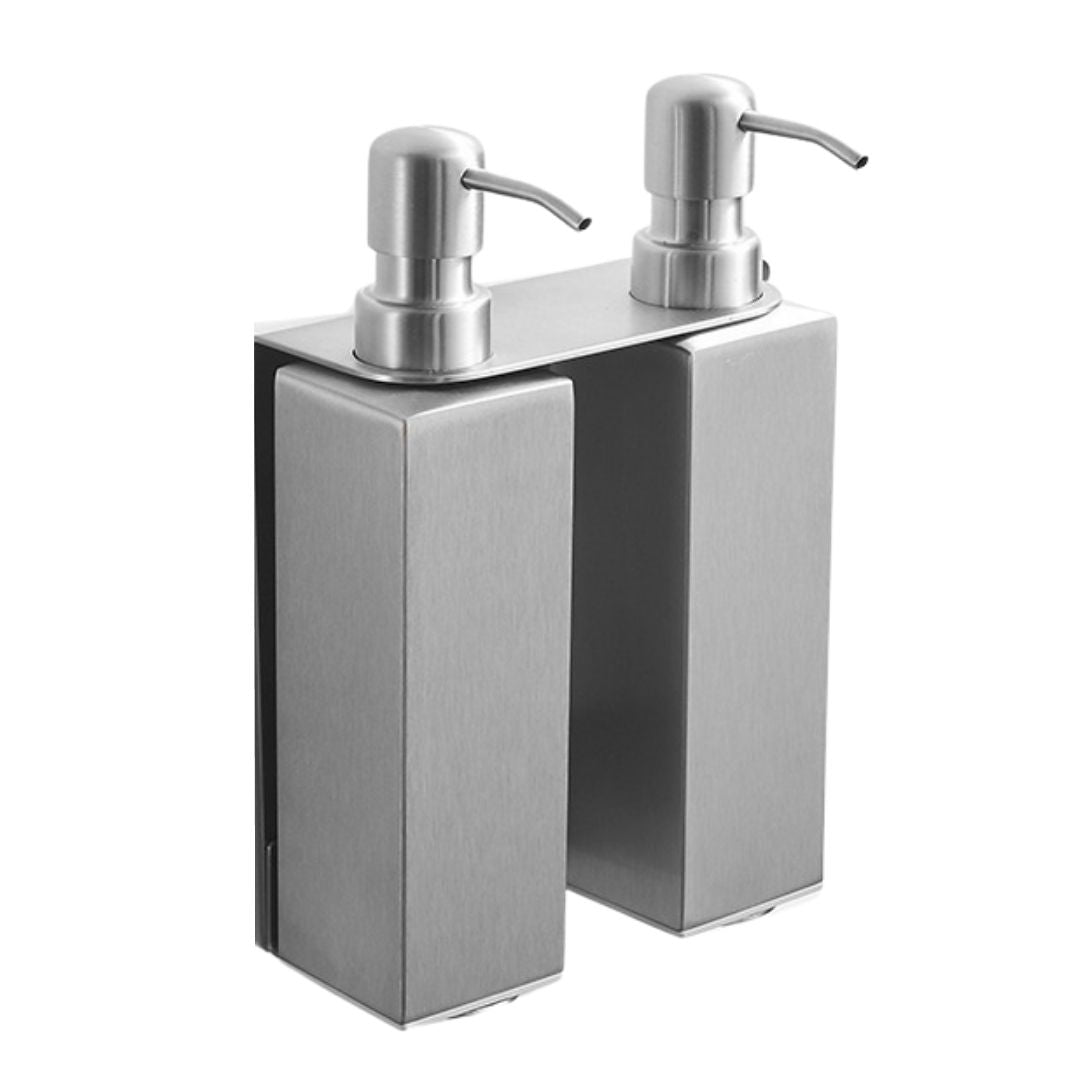 インテリア雑貨 その他 | 壁掛けシャンプーディスペンサー2本セット ステンレス製