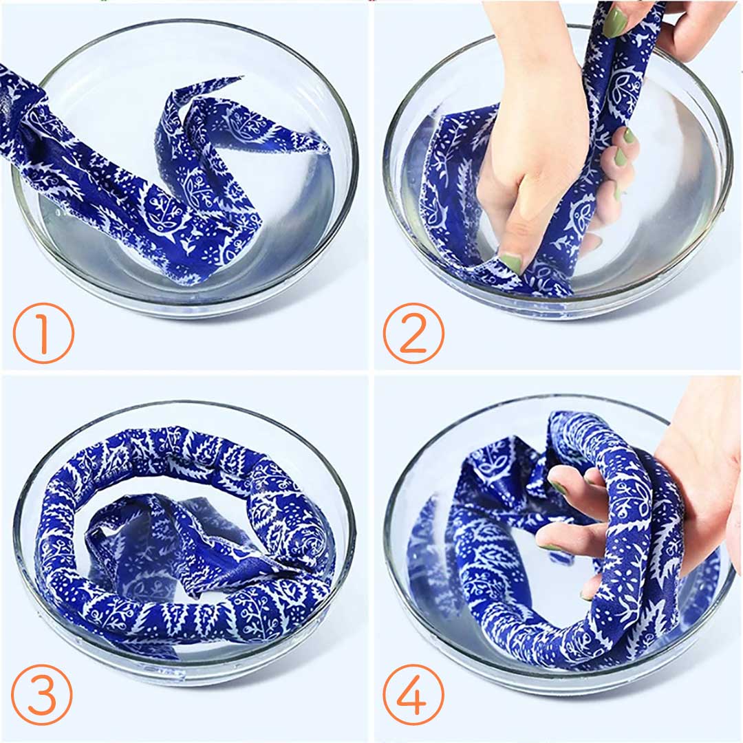 アウトドア用品 その他 | ペイズリー柄冷却スカーフ 全5色 クールタオル