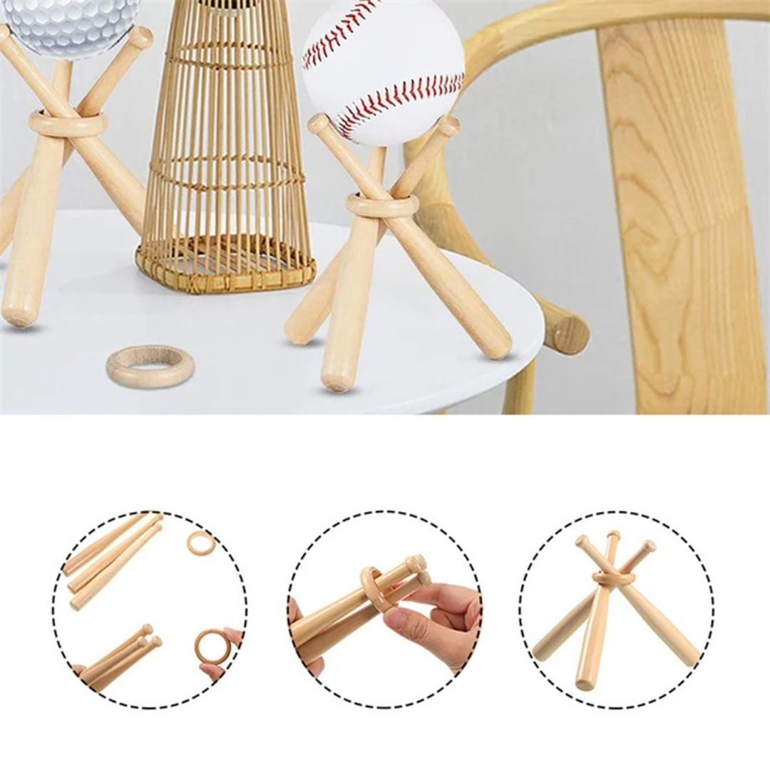 インテリア雑貨 その他 | 野球記念品 サインボール＆木製バット スタンドセット