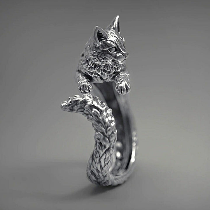 リング | 寝転がるネコの指輪 ユニセックス・ジュエリー