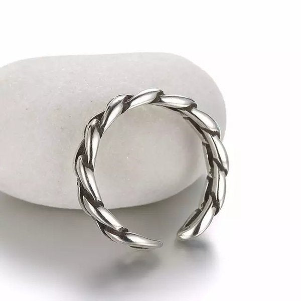 リング | シルバー925 チェーンリング 指輪 - ユニセックス・シンプルスタイル