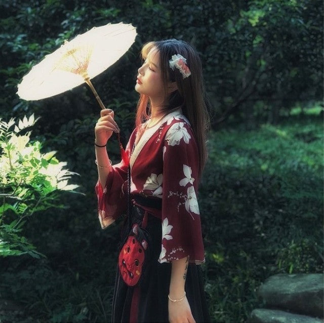 小物 その他 | ハイビスカス花柄袴セット - 卒業式・入学式向け