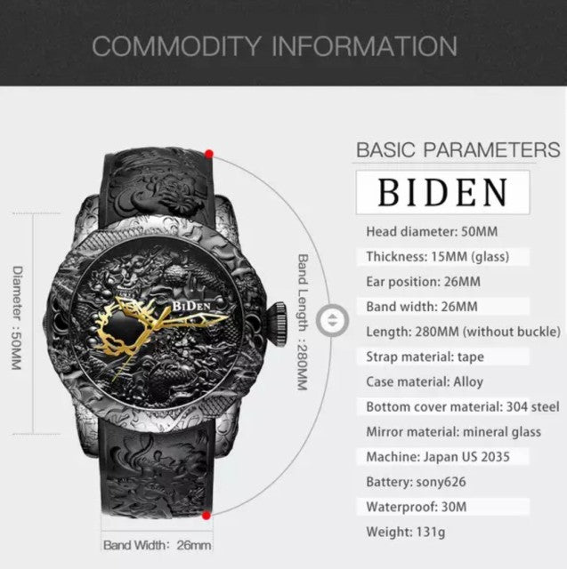 腕時計 | BIDEN シードラゴン 和柄メンズ腕時計