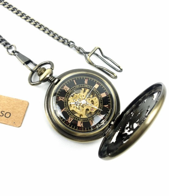 風水 時計 | ゴールデンドラゴン 懐中時計 メンズ