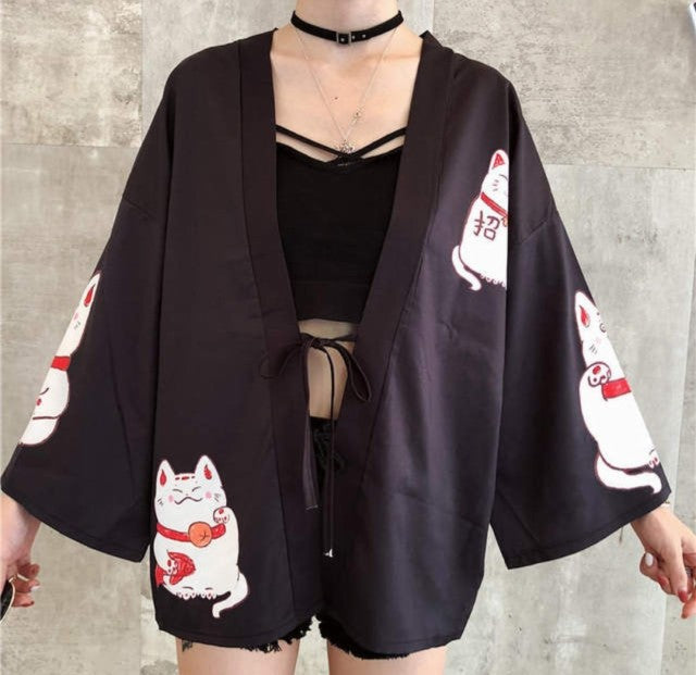 はっぴ | 夏祭り用招き猫デザイン法被