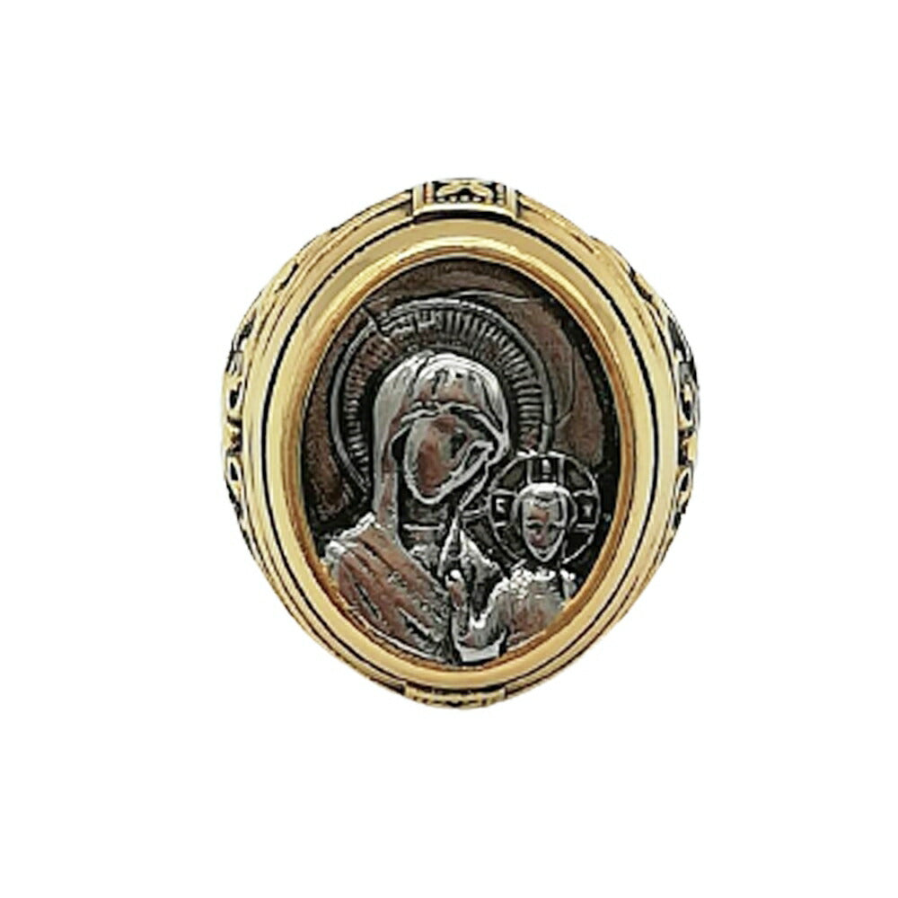 リング | ゴールド マリア彫刻リング - アンティーク調