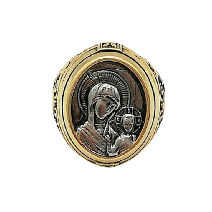 リング | ゴールド マリア彫刻リング - アンティーク調