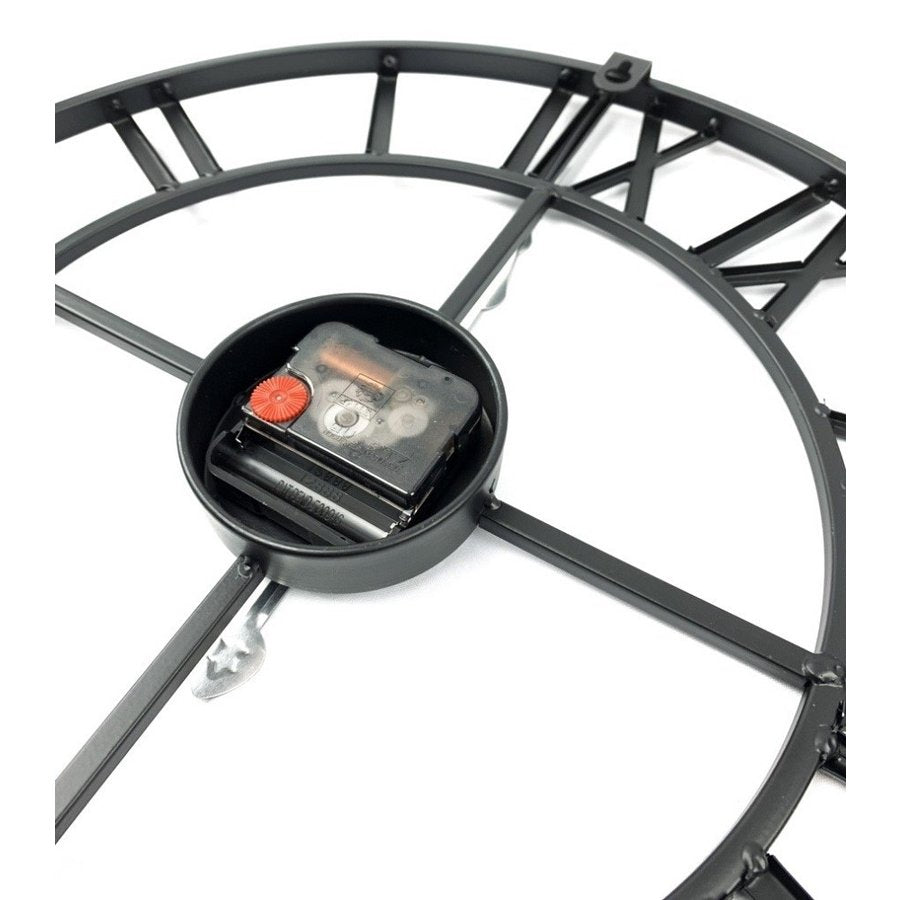 壁掛け時計 | 大きな静音アイアン壁掛け時計 - アンティークデザイン