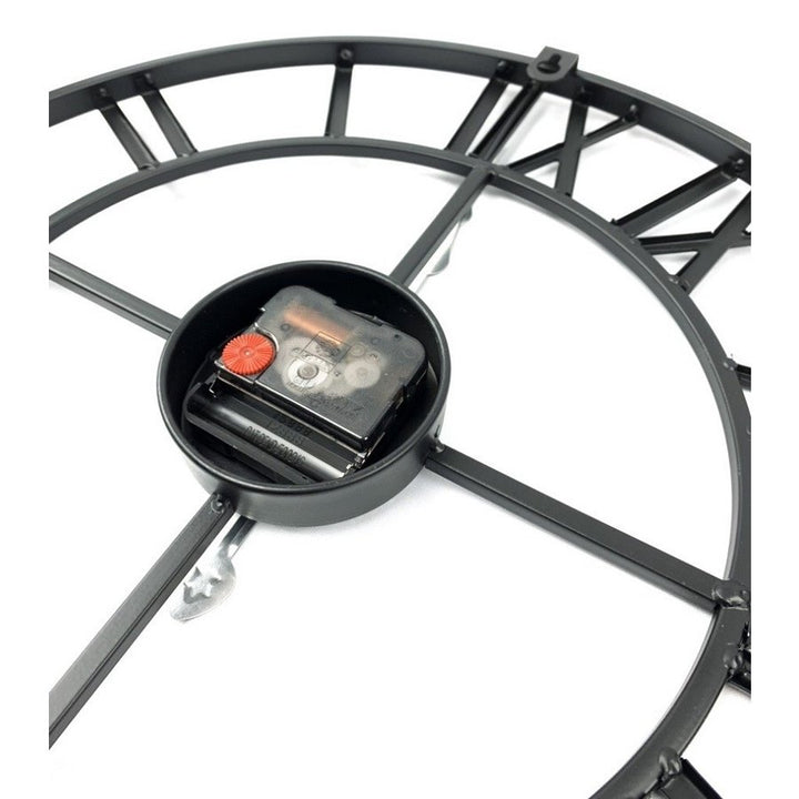 壁掛け時計 | 大きな静音アイアン壁掛け時計 - アンティークデザイン