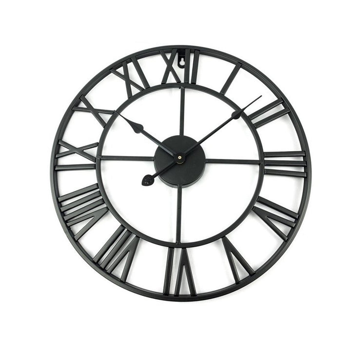 壁掛け時計 | 大きな静音アイアン壁掛け時計 - アンティークデザイン