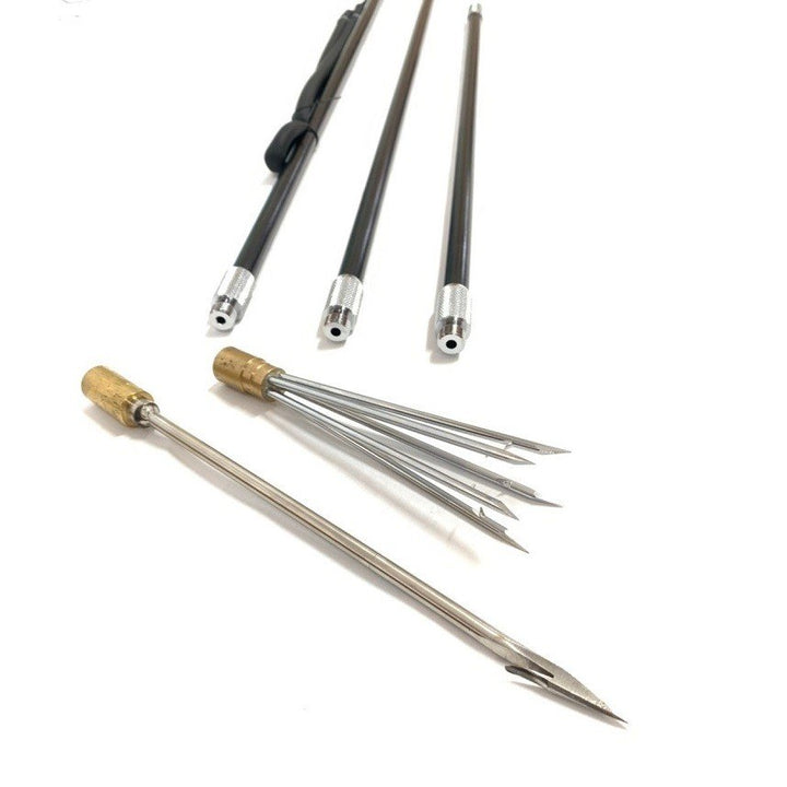 今だけ限定特典｜大判マイクロファイバータオル1枚プレゼント！ 釣り 道具 | 一本銛+五又銛 水中銃・手銛5点セット - スキューバダイビング用