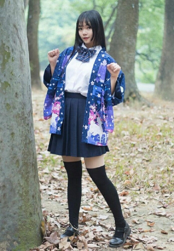 はっぴ | 夏祭り和柄法被：鹿桜デザイン