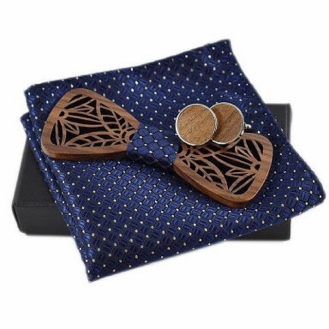男性ファッション その他 | 木製蝶ネクタイ＆カフスチーフ3点セット | メンズファッション・結婚式向け