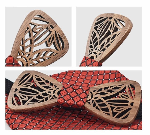 男性ファッション その他 | 木製蝶ネクタイ＆カフスチーフ3点セット | メンズファッション・結婚式向け