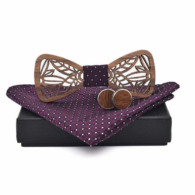 男性ファッション その他 | 木製蝶ネクタイ＆カフスチーフ3点セット | メンズファッション・結婚式向け