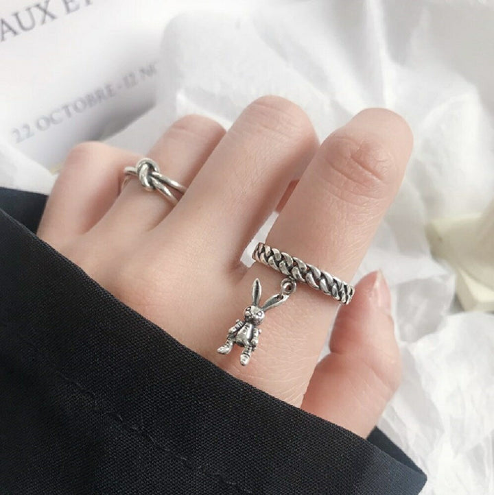 リング | ウサギモチーフ チェーンリング 女性向け