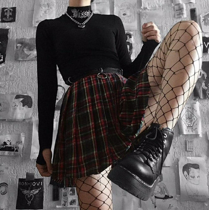 シャツ 女性 | 黒タートルネックショートトップス【ダンス・ストリート向け】