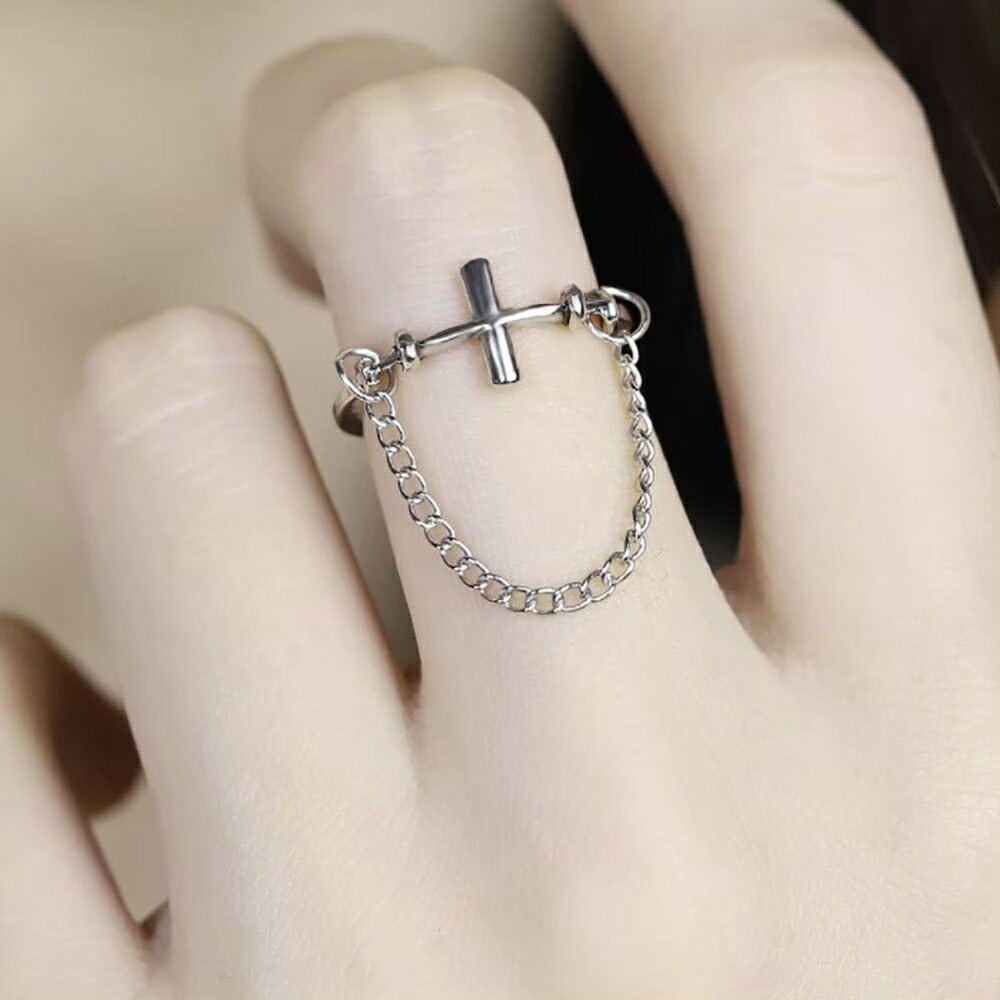 リング | 十字架デザイン ヒップホップリング アクセサリー