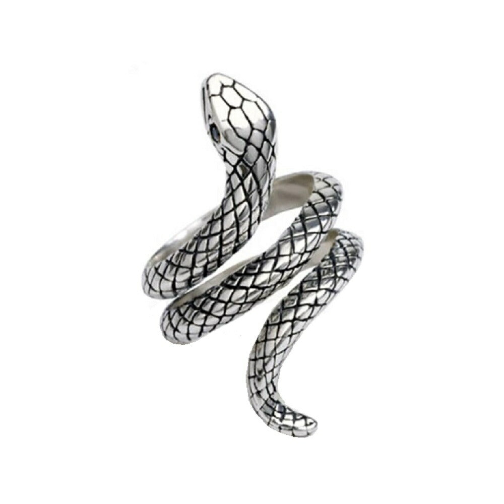 リング | シルバーカラー燻し風スネークリング メンズ・レディース
