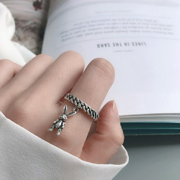 リング | ウサギモチーフ チェーンリング 女性向け